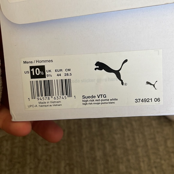 Puma men suede vtg sneaker - Picture 3 of 3